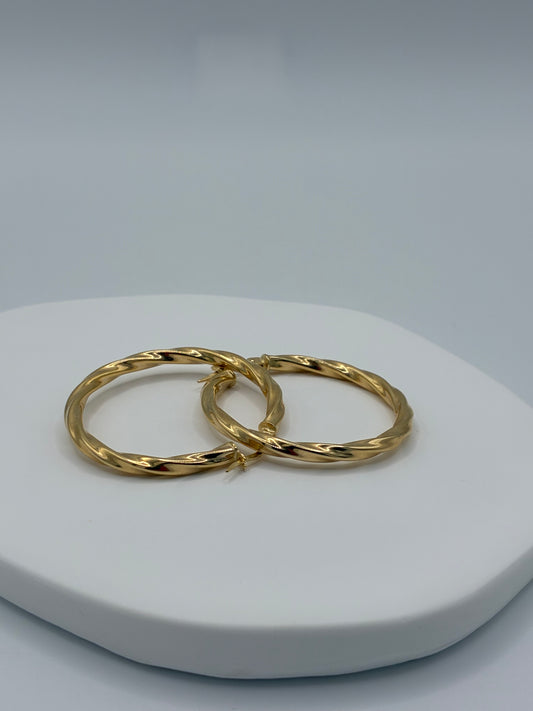 Cerchietti torchon in oro giallo